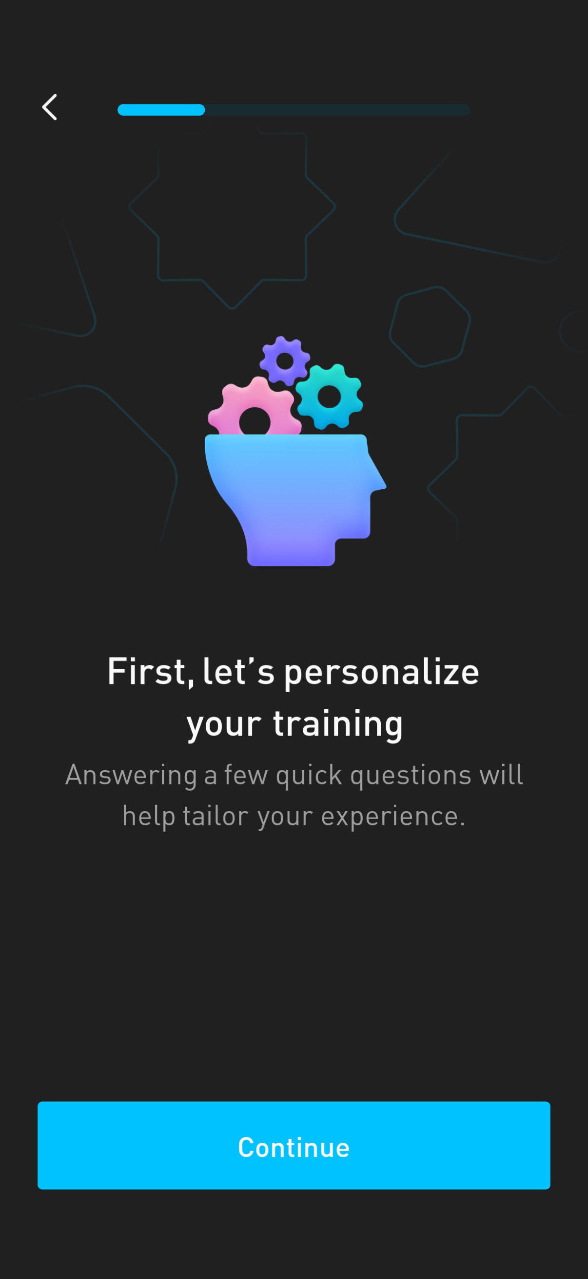 elevate onboarding screenshot